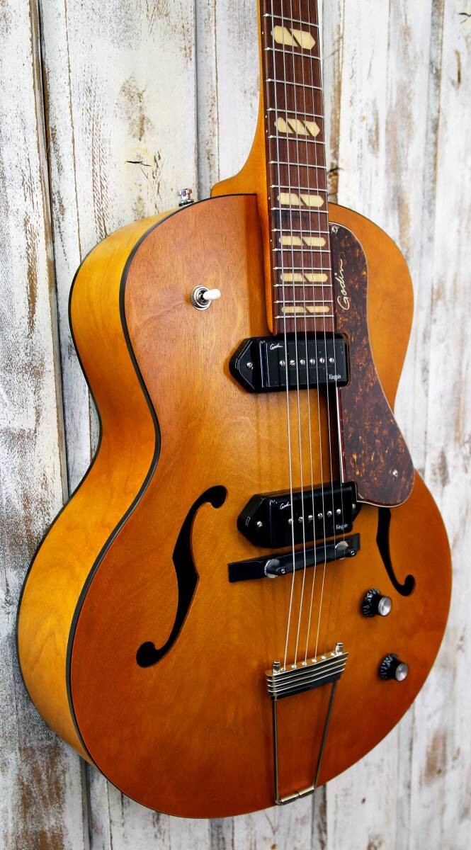 Godin 5Th Avenue Jumbo P90 Harvest Gold Full Aco