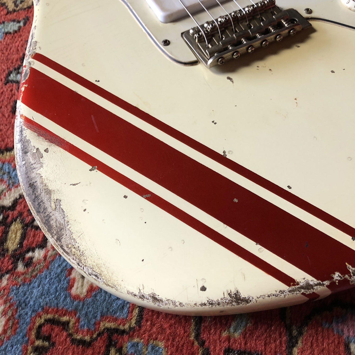 FRANCHIN Neptune Guitar Race Stripe Relic Aged Nitro Jazzmaster Styl*MADETOORER