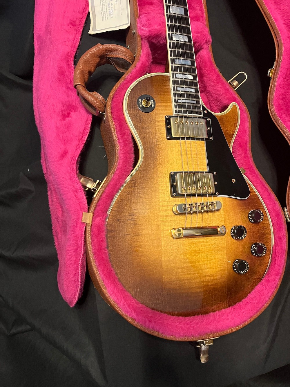 1982 Gibson Les Paul Custom Tobacco Burst Guitar W/Case