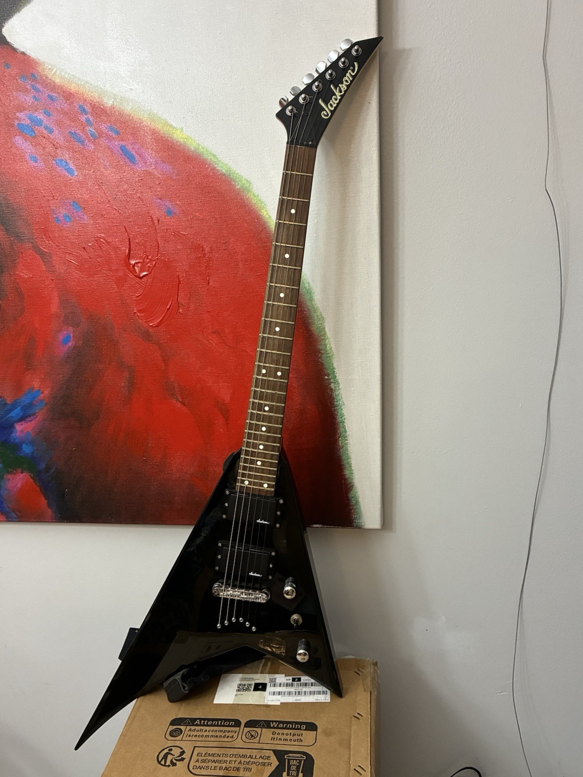Jackson JS30RR Randy Rhoads Flying V Guitar Black HH Metal Rock 🎸 🎸🎶🎵