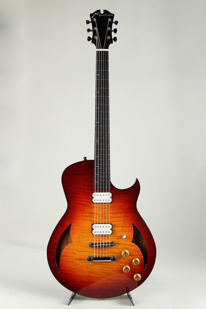 Marchione Semi Hollow Baritone 59 Burst / Figured Maple Mahogany Back The First