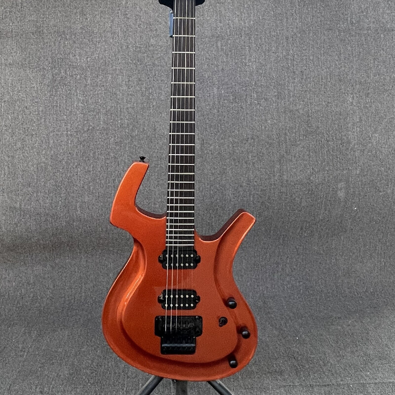 Parker Metallic Orange Electric Guitar Solid Body Black Part FR Bridge 6 String