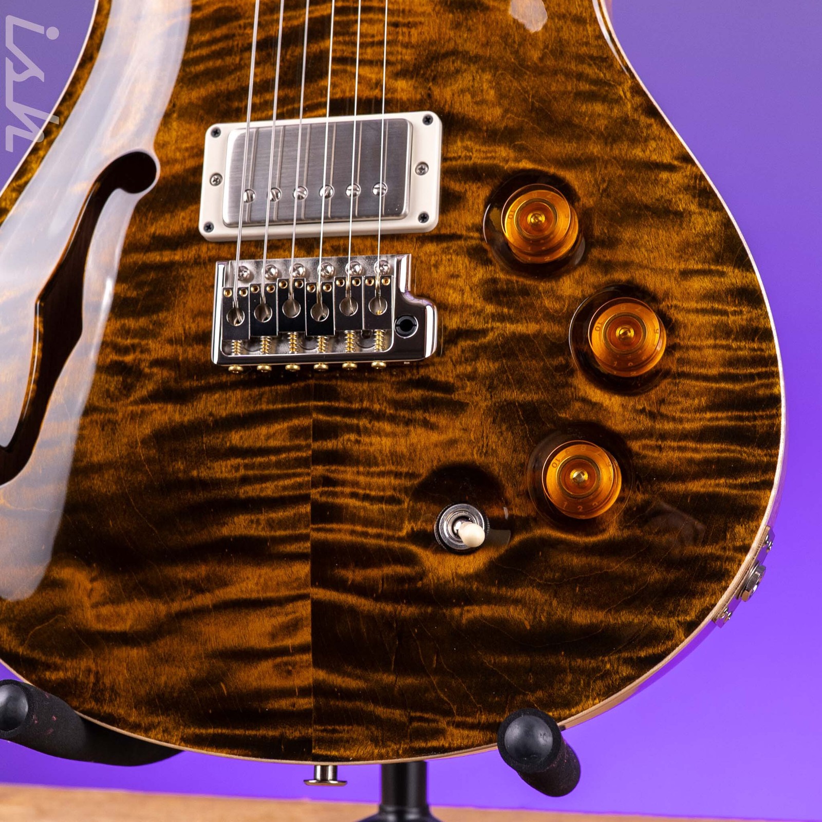 PRS DGT Semi-Hollow Tiger Eye Moon Inlays