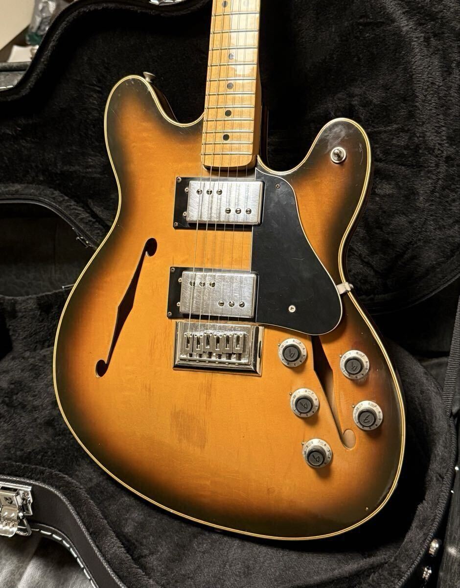 Electric Guitar Fender Starcaster 1976 Two-Tone Wide Range Humbucker Made in USA