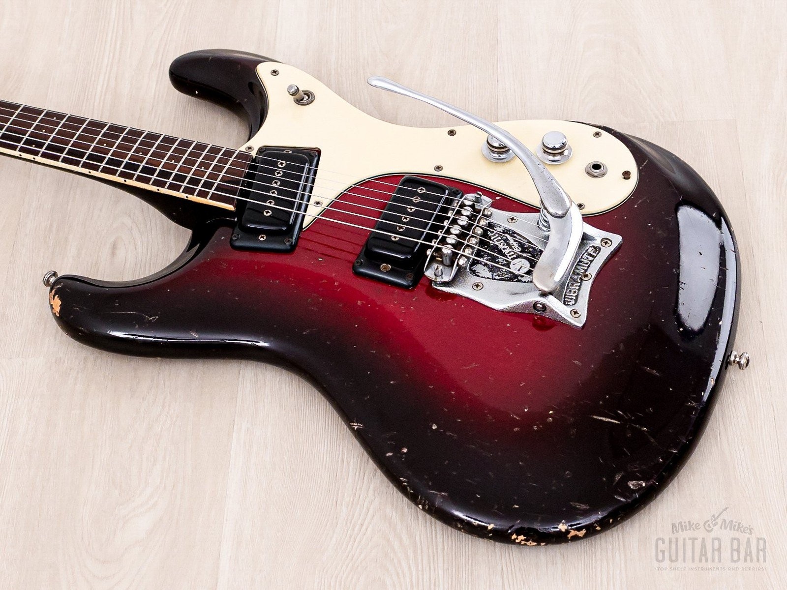 1964 Mosrite Ventures Model Vintage Guitar Red Sunburst w/ Vibramute, Case