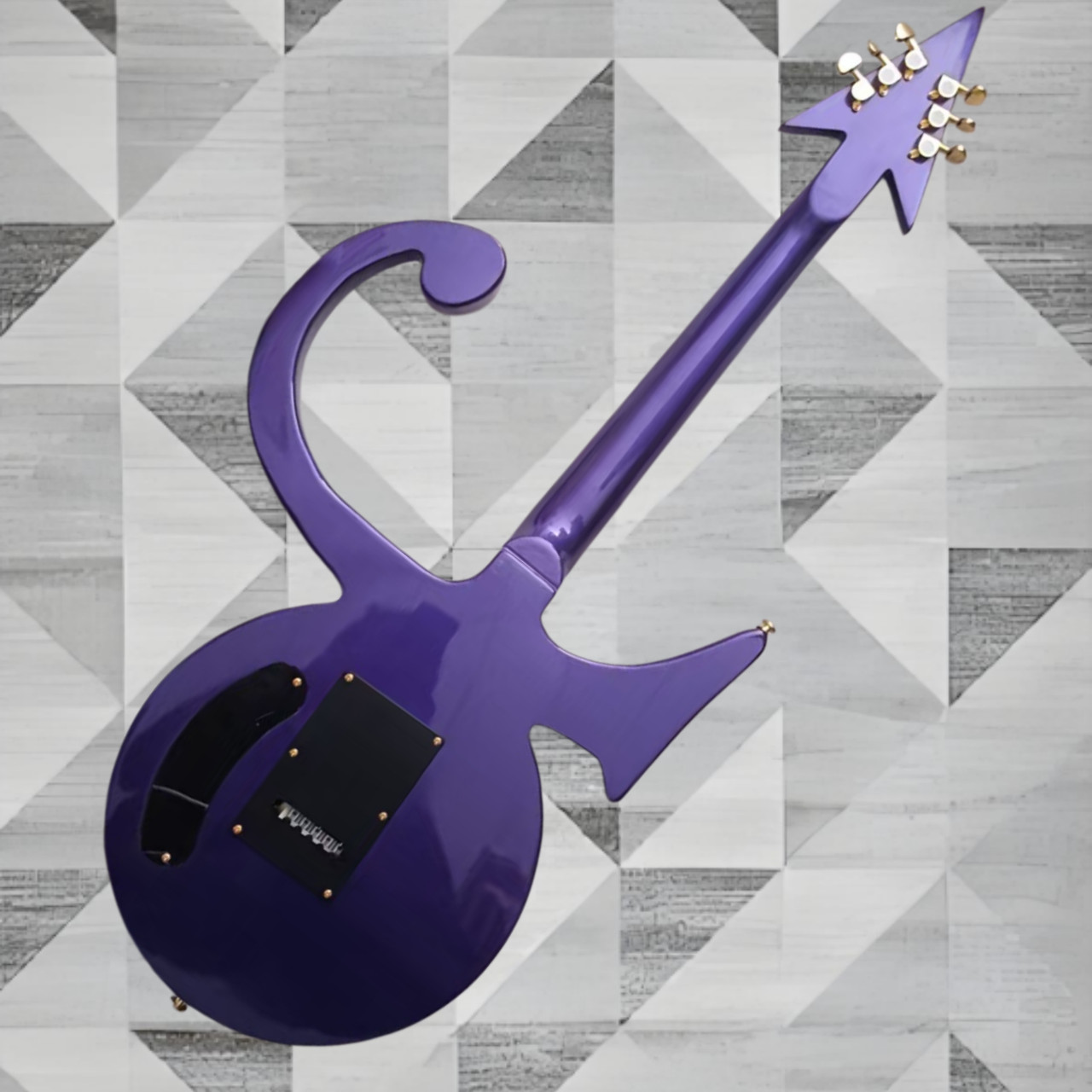 US Ship Prince “Love Symbol” Guitar – Purple Finish Maple Neck Gold hardware