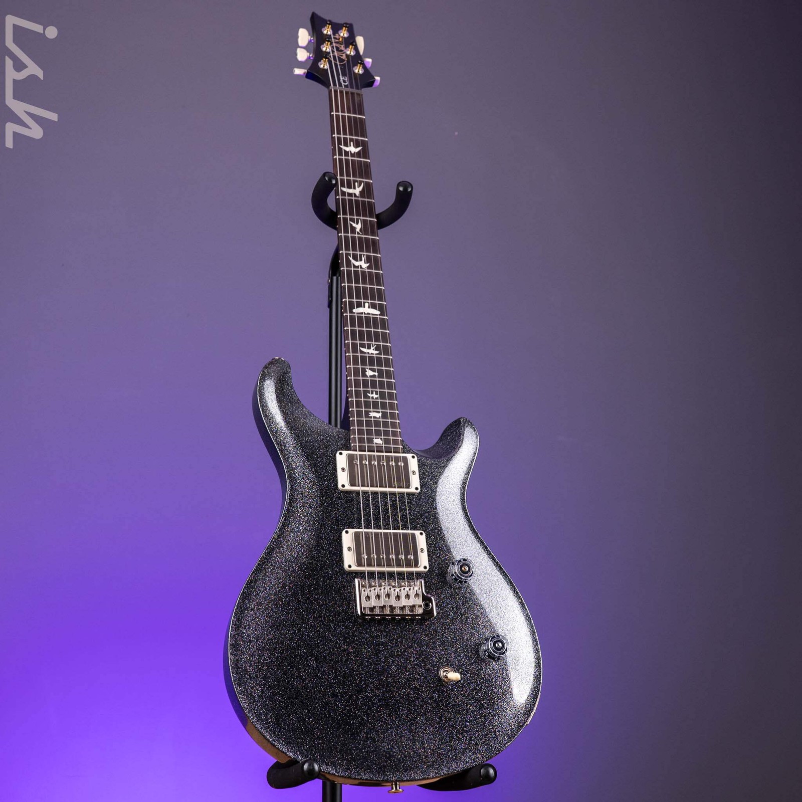PRS CE 24 Silver Holoflake Sprayer’s Choice w/ Black Satin Neck