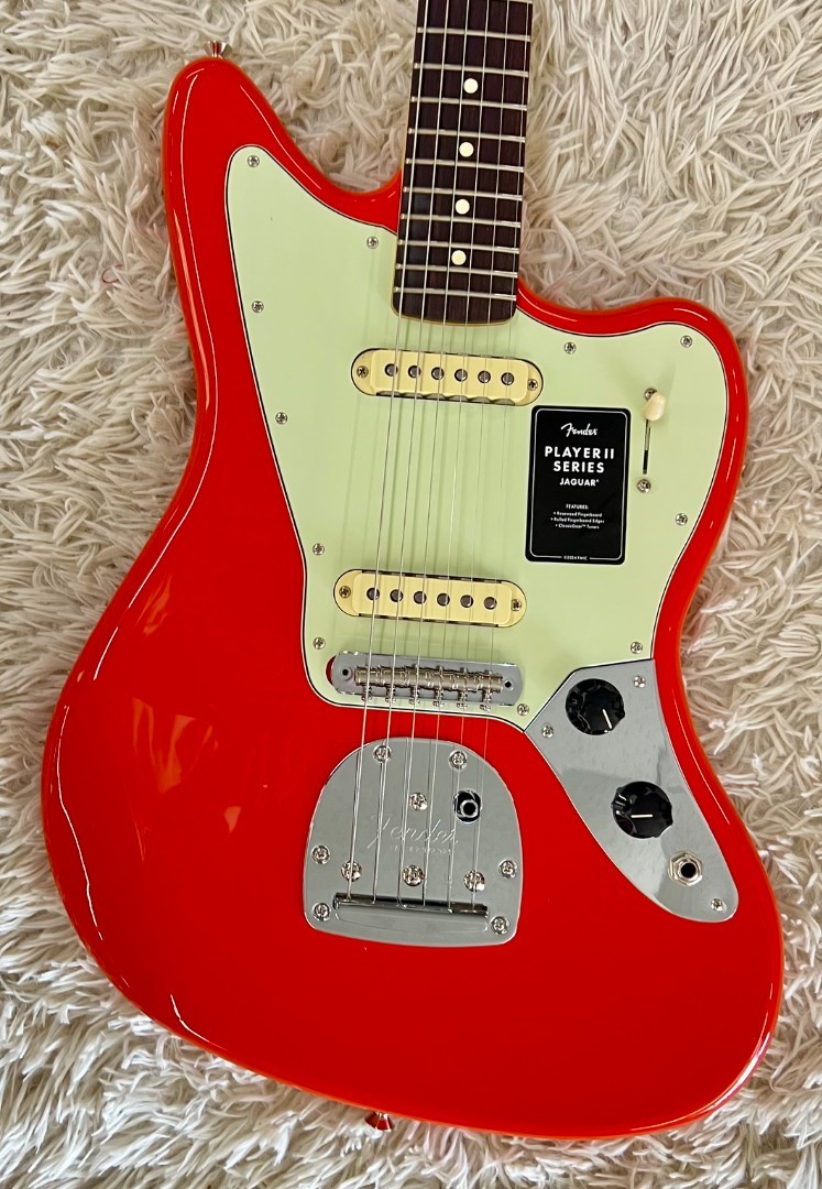 Fender Player II Jaguar Guitar, Rosewood Fingerboard, Rallye Orange – MIM