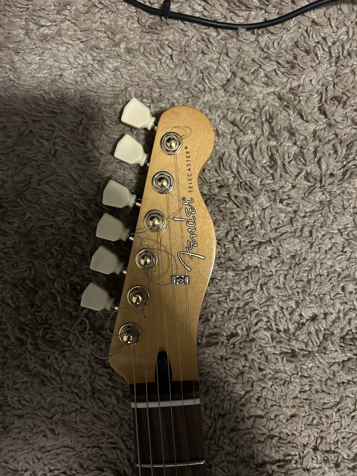 Custom Fender Telecaster Right-Hande Solid Wood White Rosewood fret board
