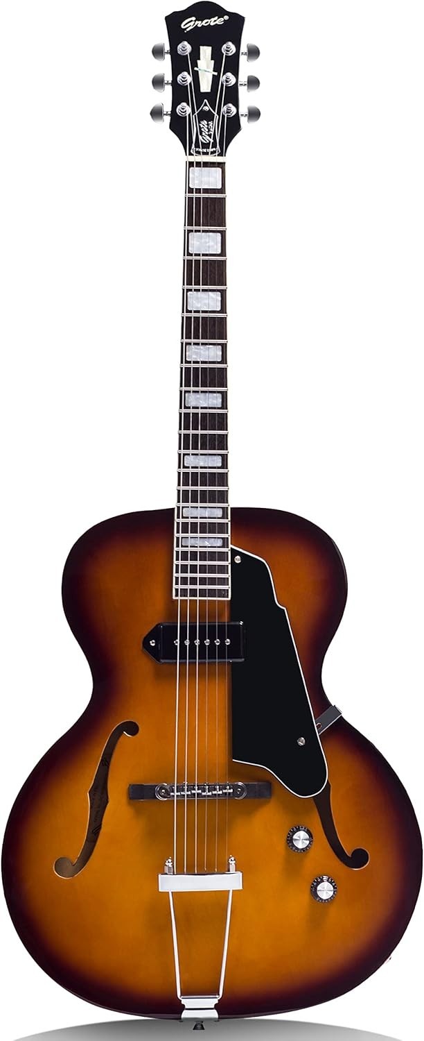 Grote Jazz Electric Guitar Sunburst Finish