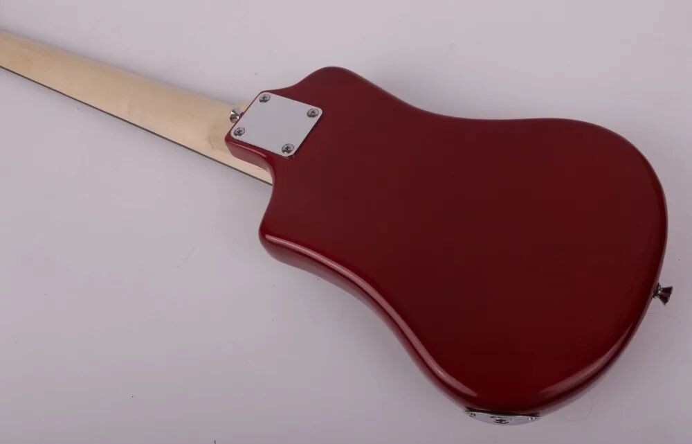 Electric 4strings bass basswood body maple neck rosewood fingerboard red color