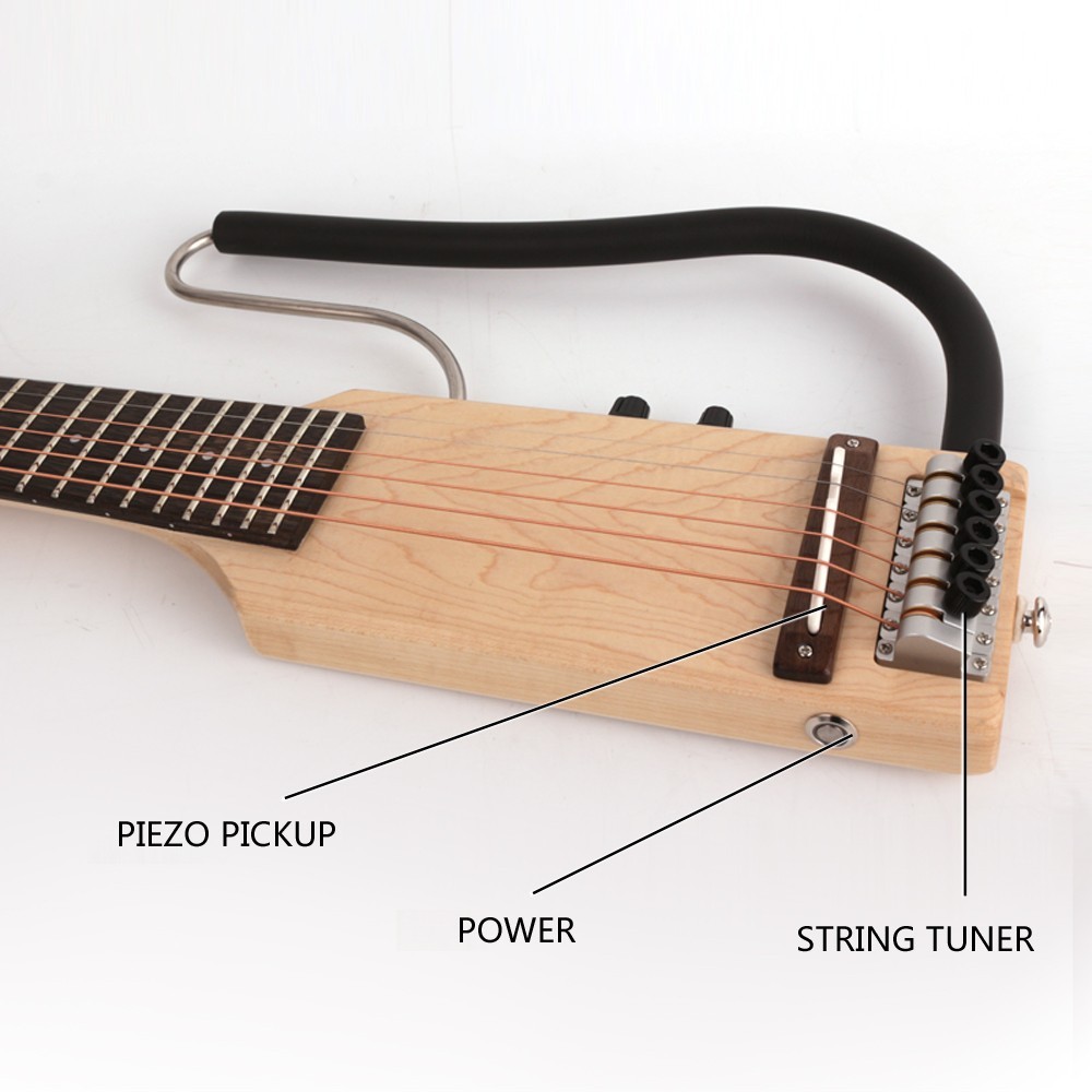 electric acoustic guitar Ultra Short Headless silent travel portable
