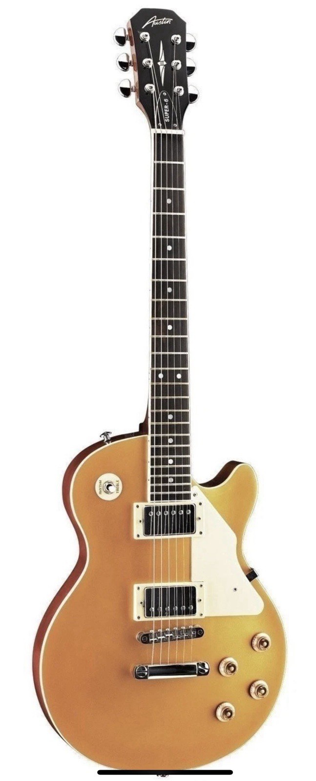 Austin Super 6 Archtop Single Cutaway Electric Guitar – Gold Top – AS6PGT