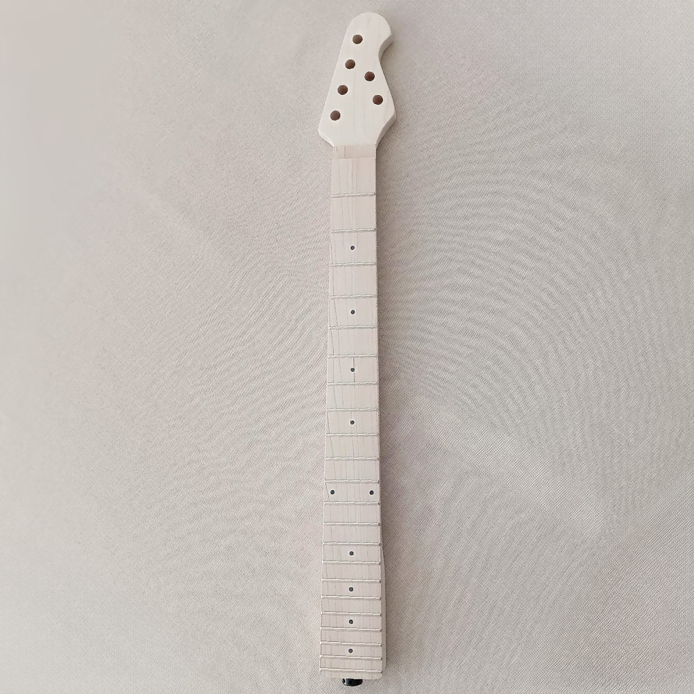 DIY Electric Guitar Kit Mahogany Body Bolt On Maple Neck FB CR Part Dot Inlay
