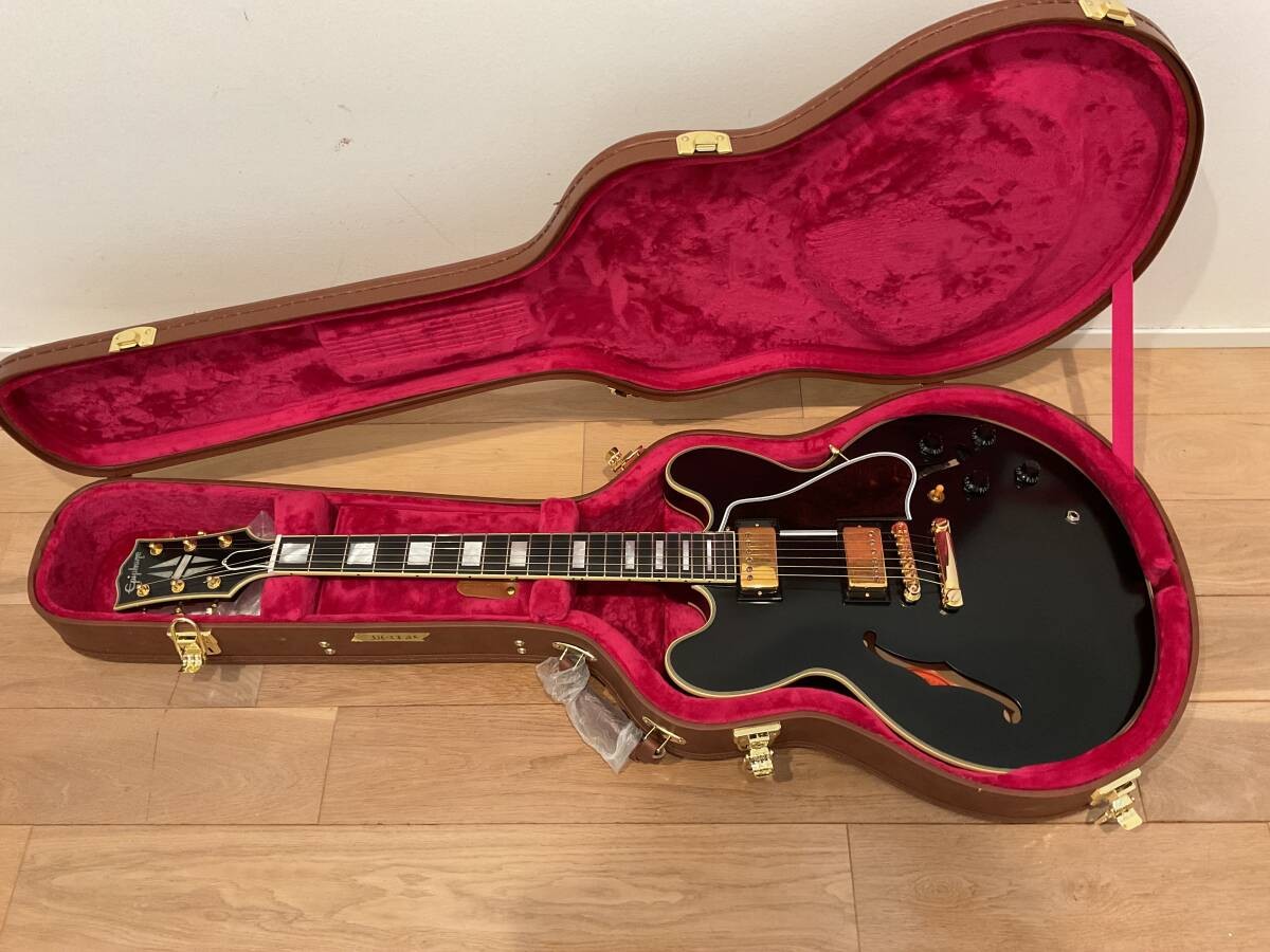 Epiphone Inspired by Gibson Custom 1959 ES-355 Ebony Black Semi-Acoustic #QY37XT