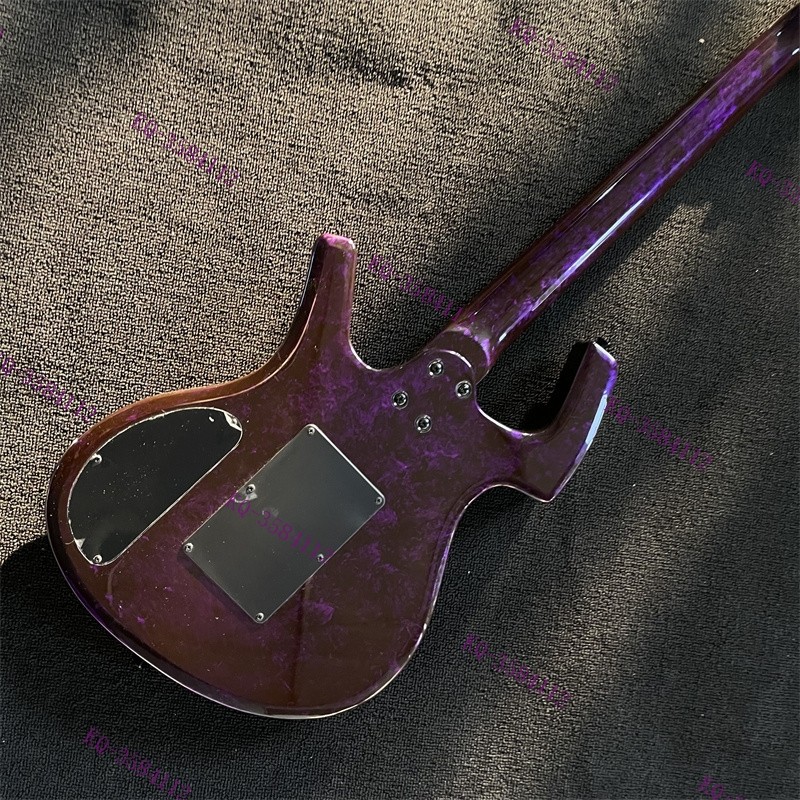 Ledux Parker Solid Electric Guitar Stainless Rounded Fret Edge Purple Fast Ship