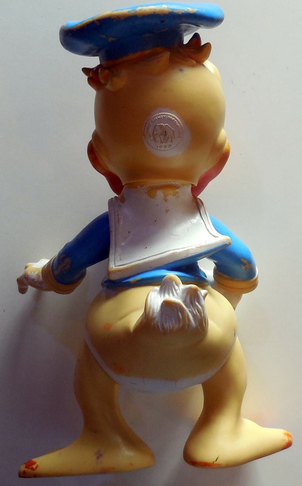 VINTAGE LARGE TOY SQUEAK RUBBER DONALD DUCK LEDRAPLASTIC LEDRA DISNEY 1962