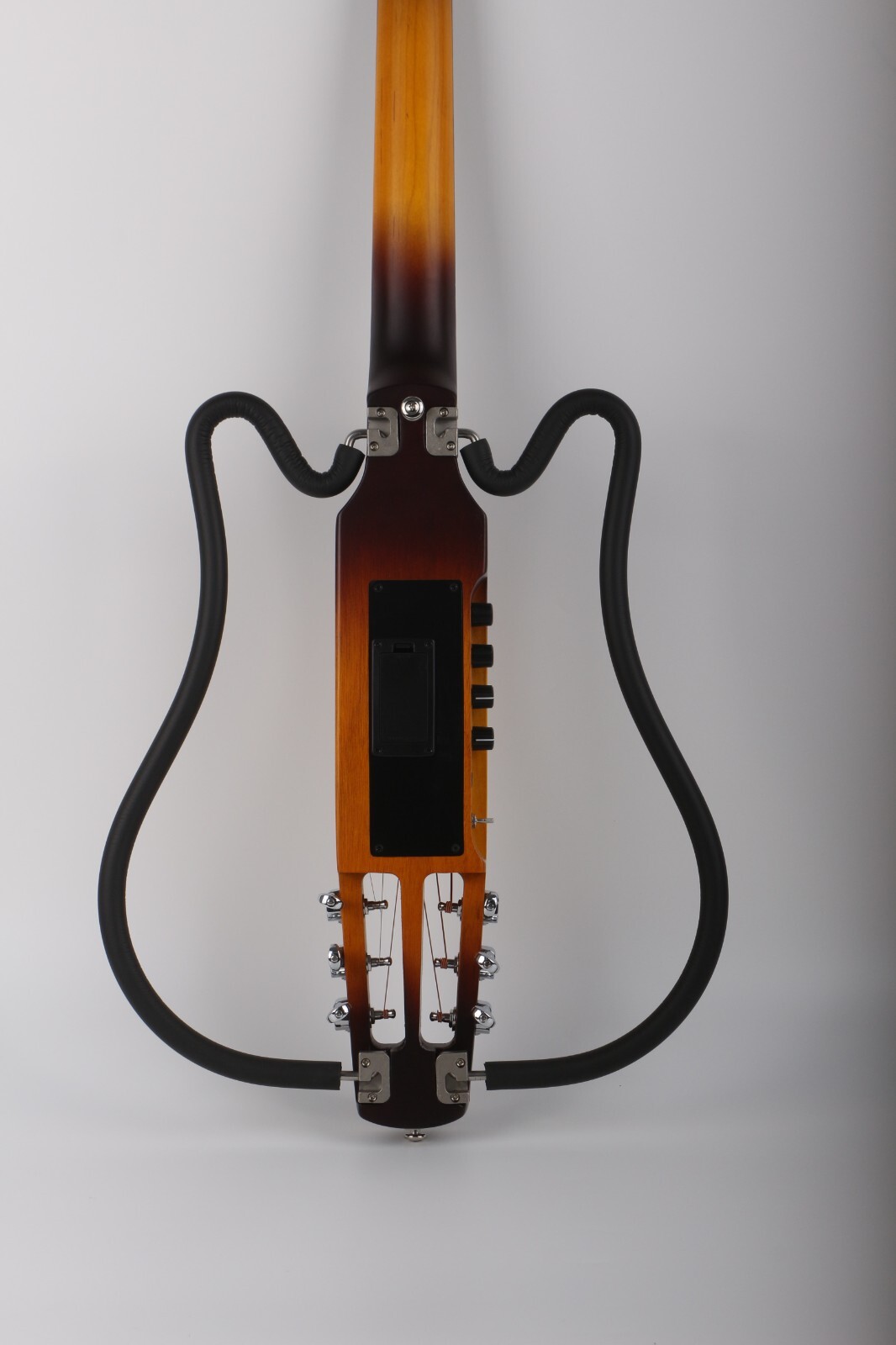 Headless electric acoustic guitar silent travel portable built in effect