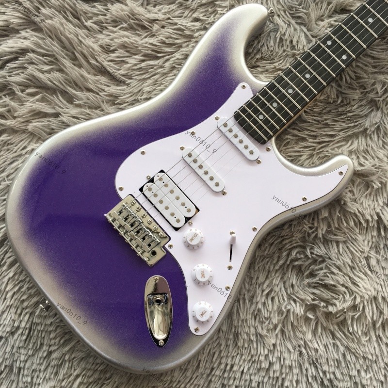solid S-T electric guitar purple SSH pickups rosewood fretboard free shipping