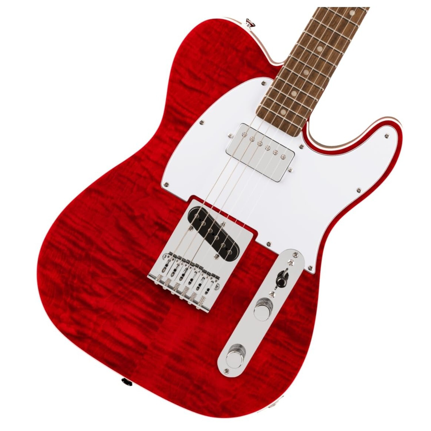 Squier Affinity Series Telecaster Electric Guitar – Crimson Red Transparent
