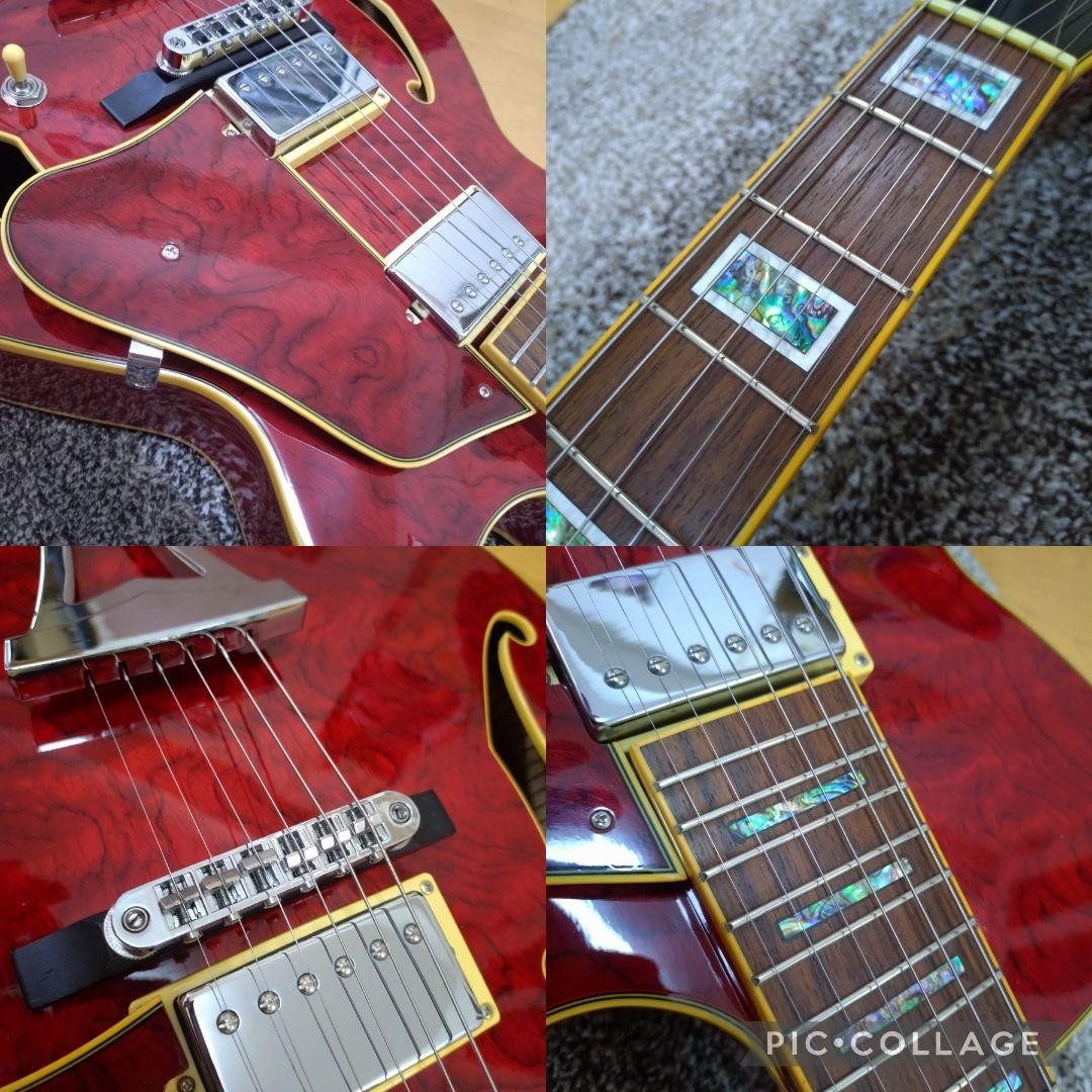 Electric Guitar Ibanez AG85 TRD Full Hollow Body Red Exotic Wood