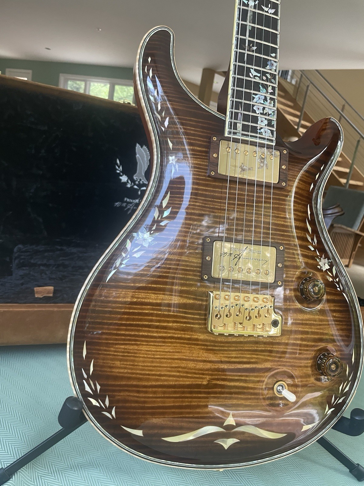 PRS 10th Anniversary Private Stock Amber Burst Custom Joe Knaggs One Piece Maple