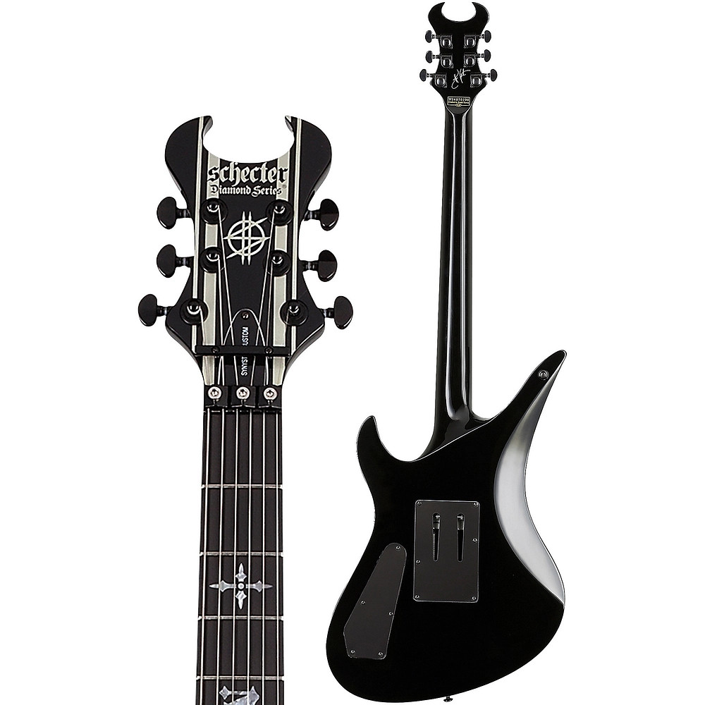 Schecter Guitar Research Synyster Gates Custom Electric Guitar Black Pinstripes
