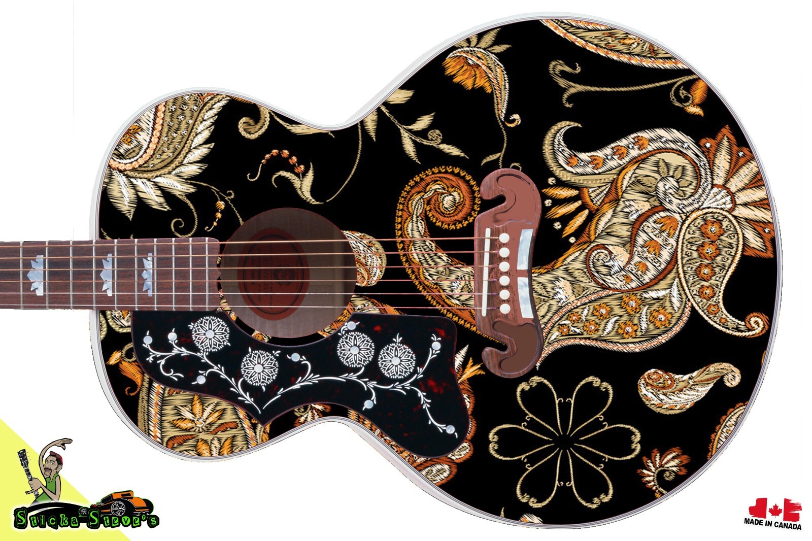 Guitar Skin Wrap Axe Re-Skin Traditional Paisley 091
