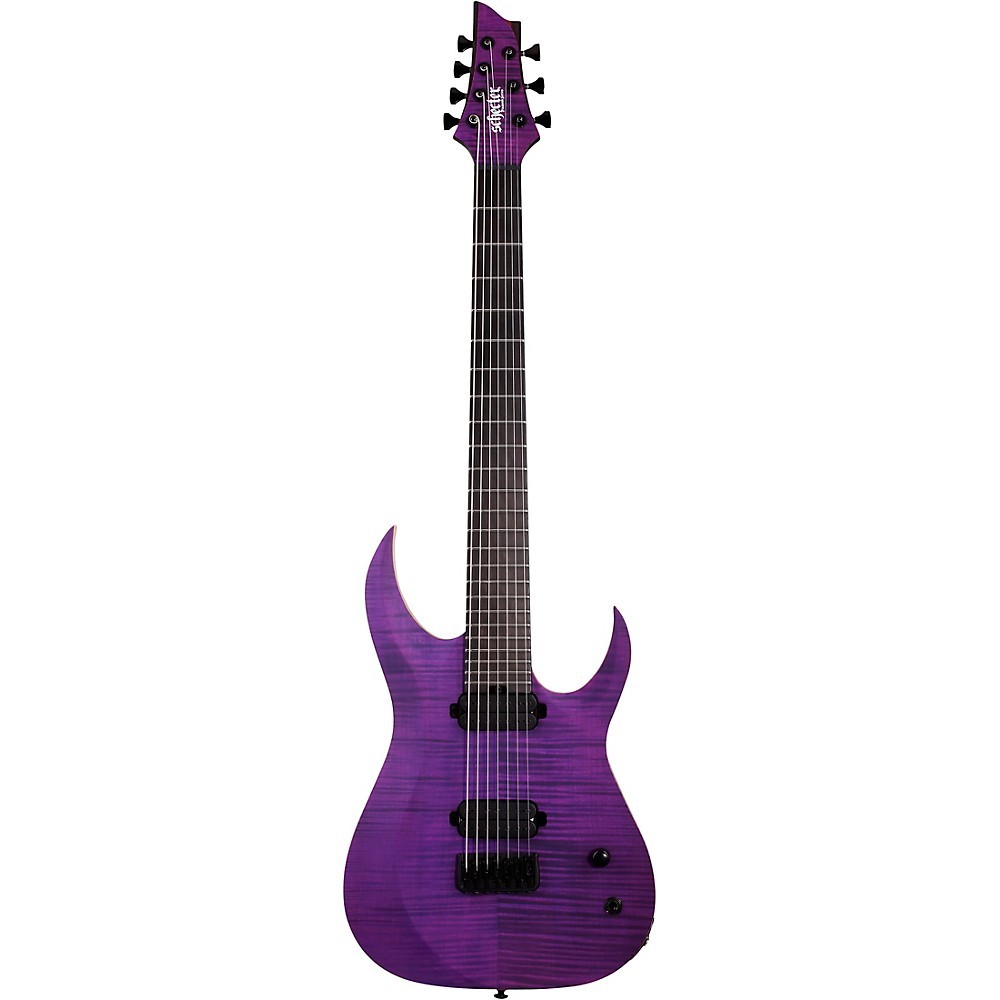 Schecter Guitar Research John Browne Tao7 Electric Guitar Satin Trans Purple
