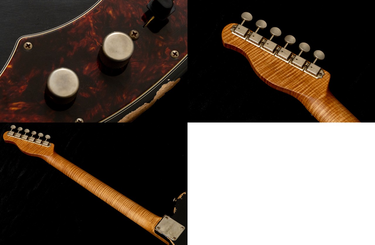 Xotic XTC-1 Thinline Black Heavy Aged Master Grade Neck 2.805kg #4158 TONIQ Yoko
