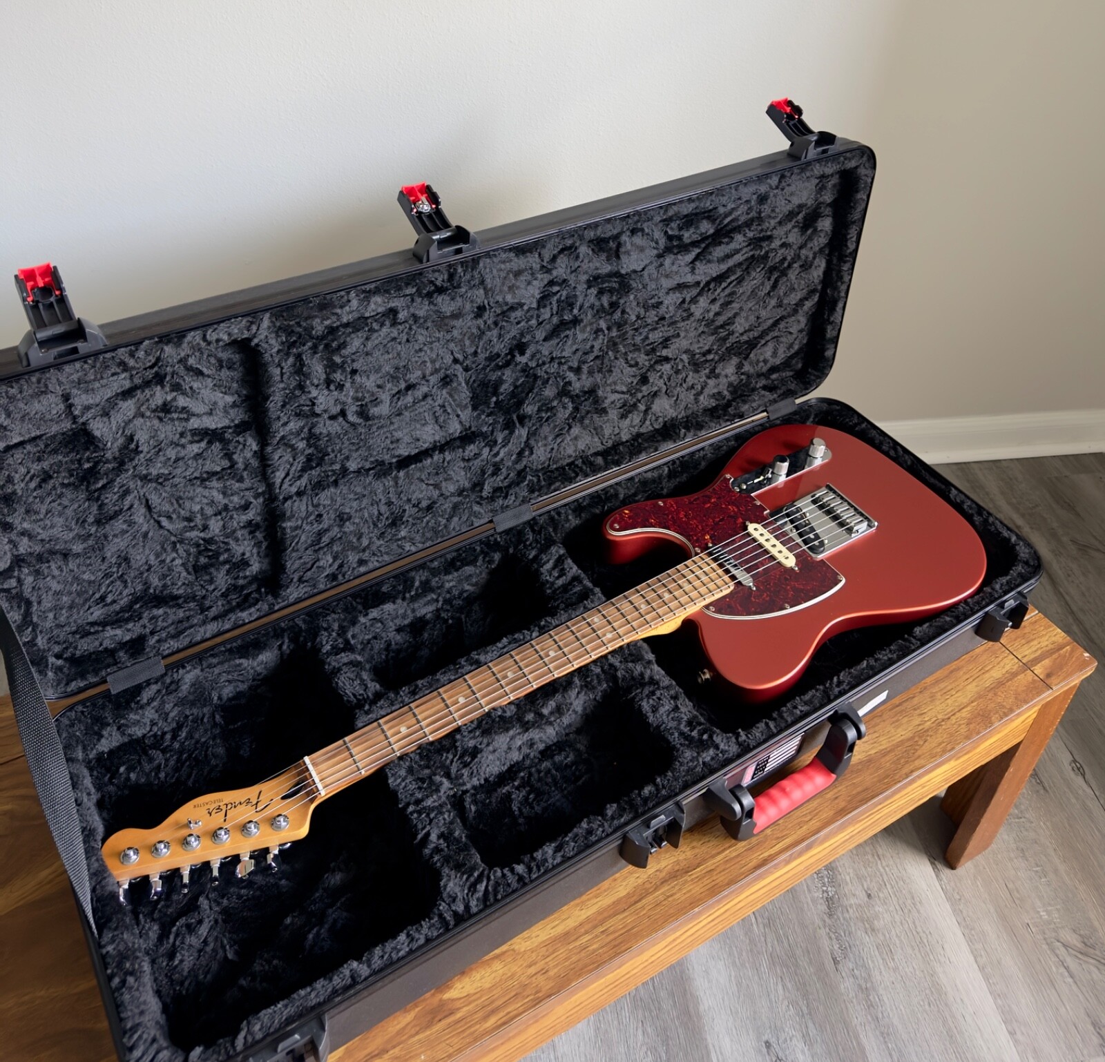 Fender Player Plus Nashville Telecaster Electric Guitar – Aged Candy Apple Red