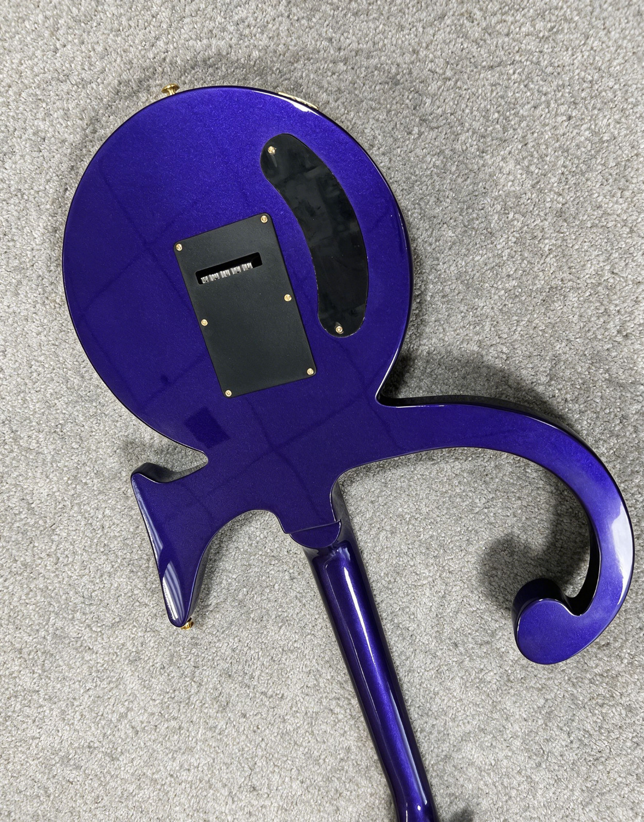 US Warehouse Purple Prince “Love Symbol” Style Electric Guitar Gold Hardware