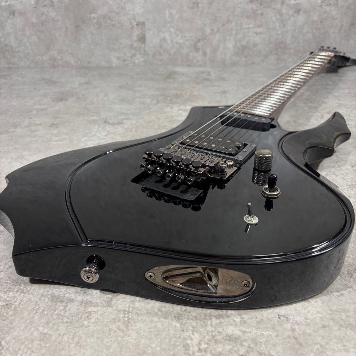 GrassRoots G-A-68 Aoi Signature Model Electric Guitar Black V-Shaped Body