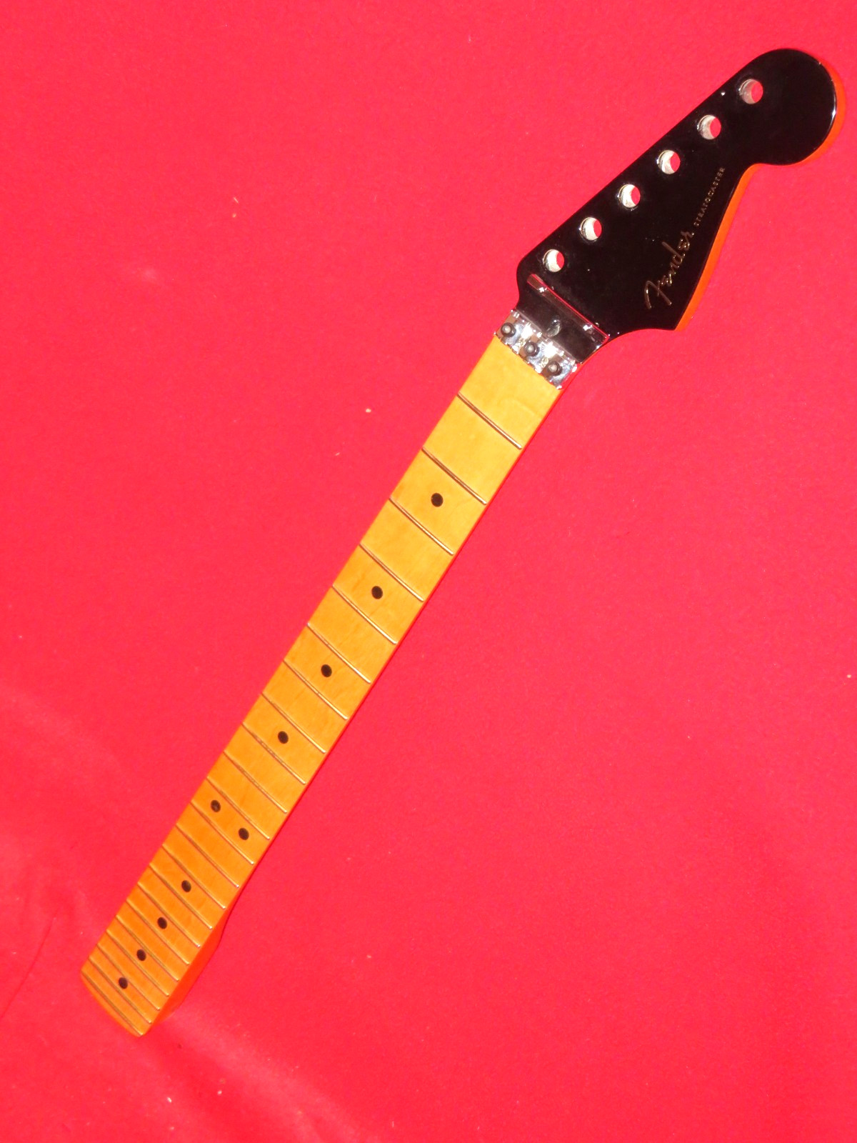 Fender 2021 USA Maple American Ultra Luxe Stratocaster Neck w/ Black Headstock
