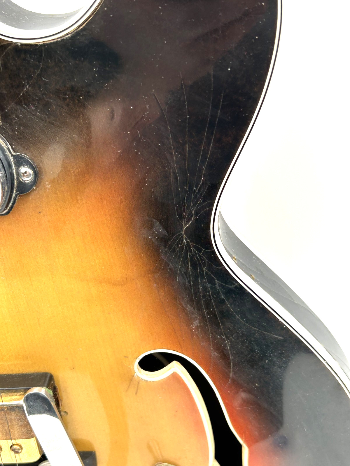 Vintage 1960’s Vox Lynx Hollow Body Electric Guitar – BIGSBY VARATO – AS IS