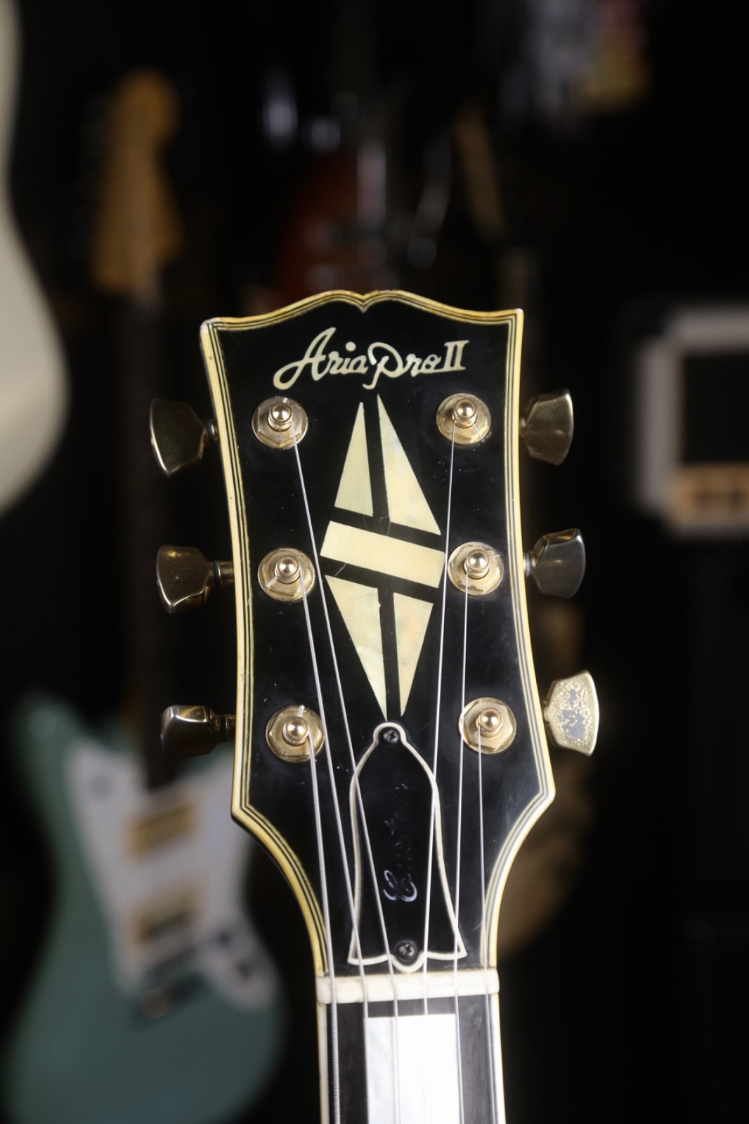 Rare 1970s Aria Pro II Les Paul Custom, Made in Japan – Transparent Black