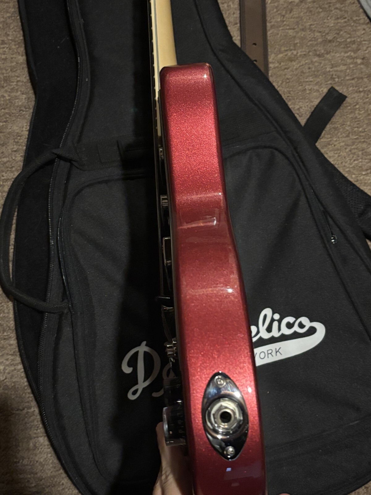 D’Angelico Premier Bedford SH Semi Hollow Electric Guitar, Oxblood w/Gig Bag