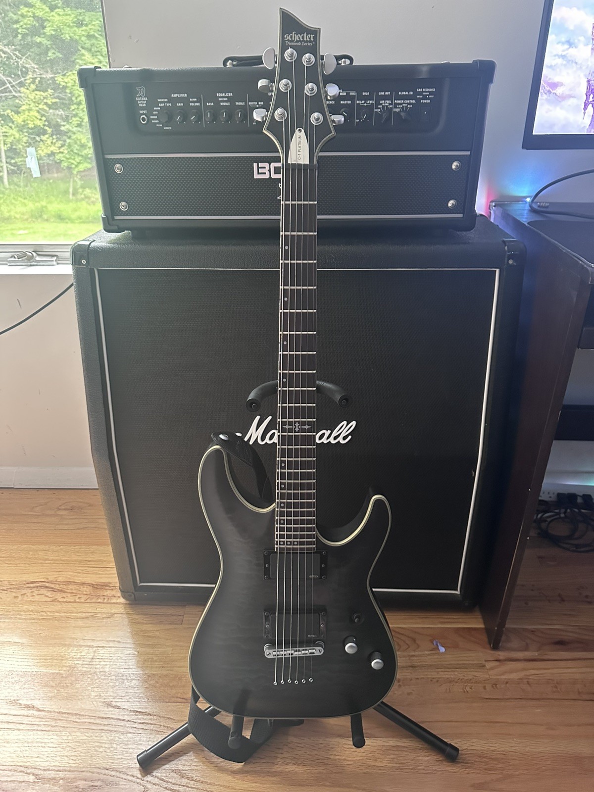 2022 Schecter C-1 Platinum Electric Guitar Diamond Series- (Read discription)