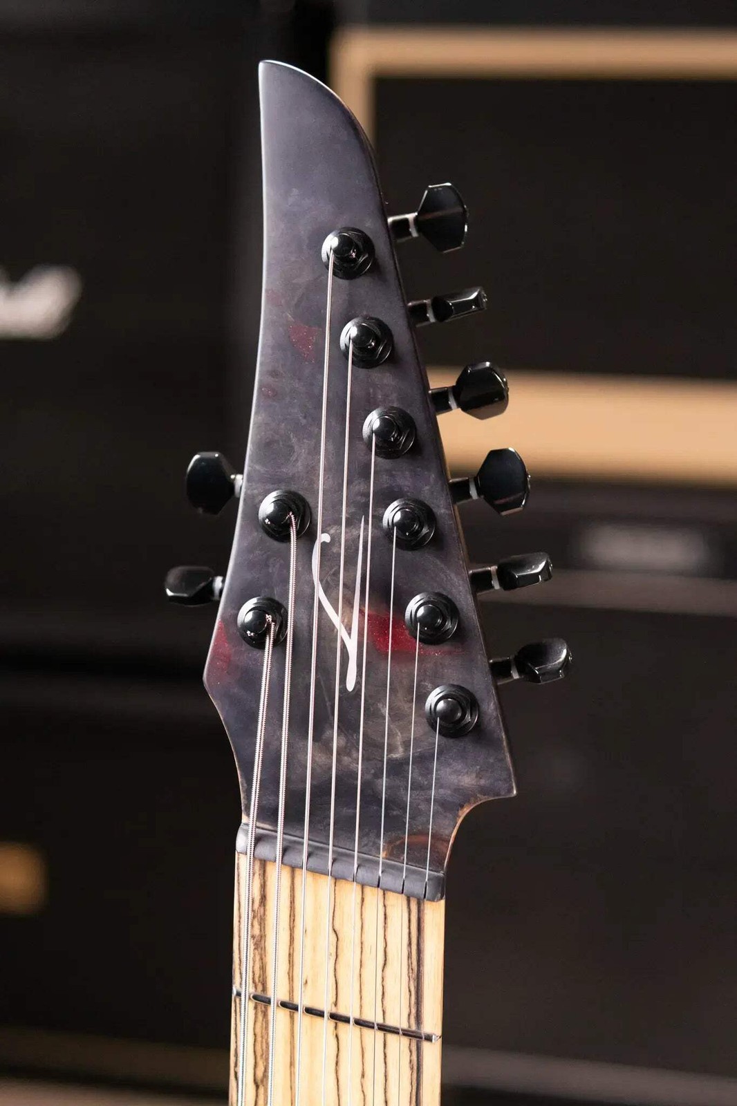 Legator N8FX-BW 8-String Multi-Scale Electric Guitar – Black Widow with Gig Bag