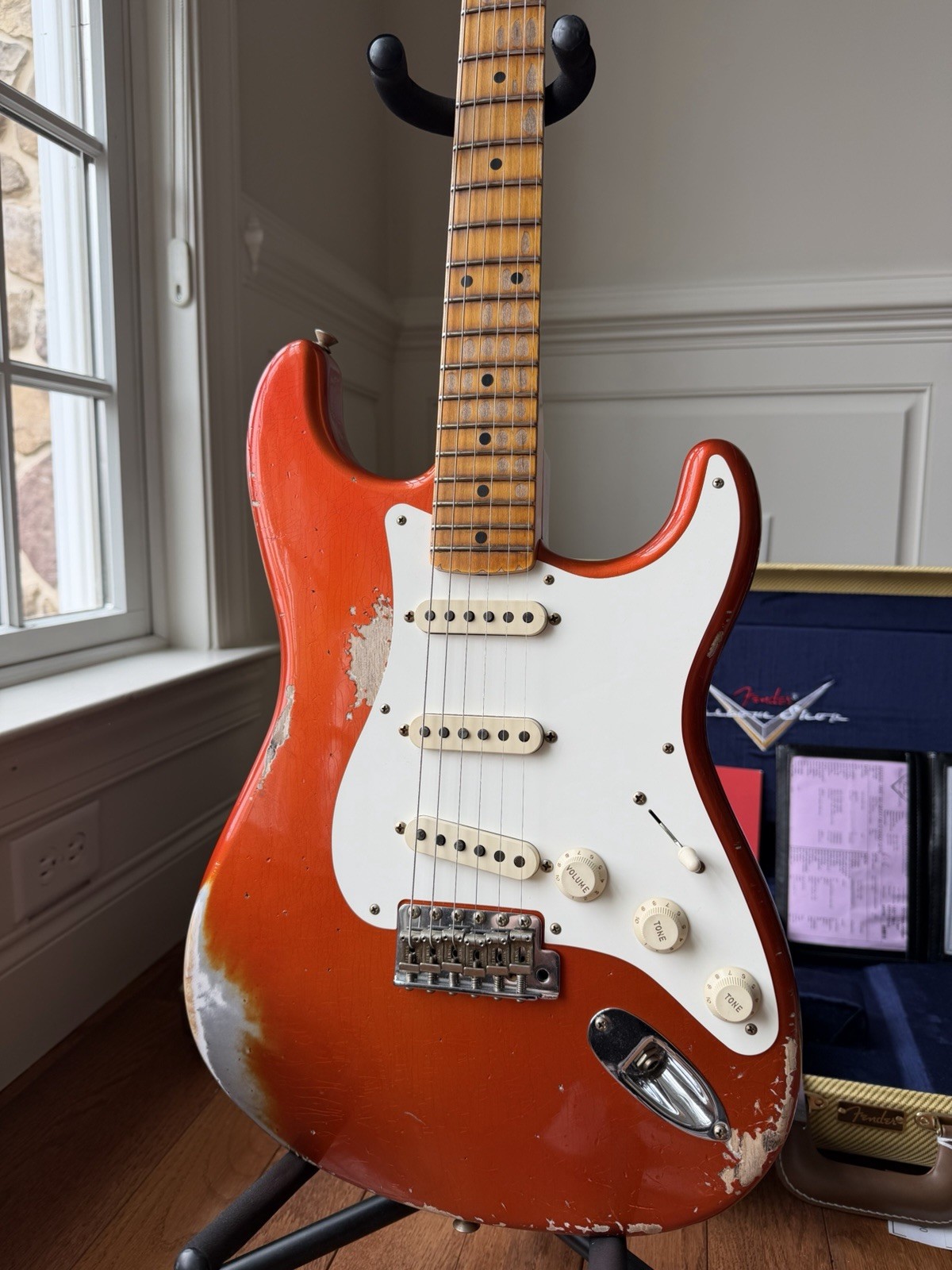 2025 Fender Custom Shop ‘57 Stratocaster SR25 Heavy Relic – Aged Candy Tangerine