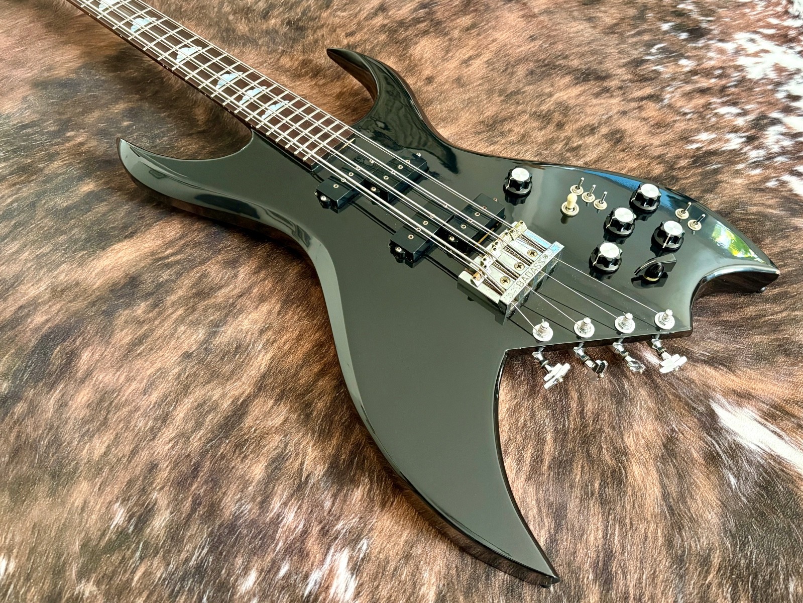 1982 B.C. Rich Bich 8-string Bass Black Case OHSC Made in USA Real Deal