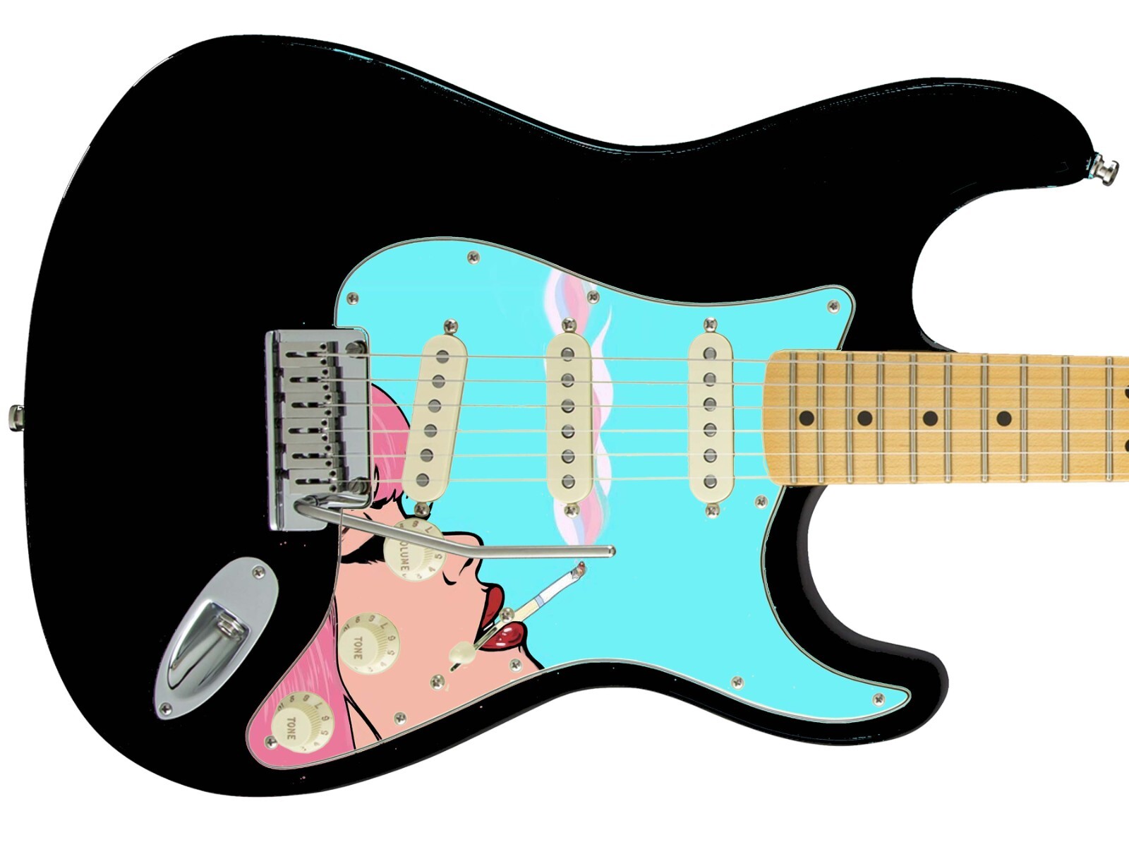 Guitar Skin Wrap Axe Re-Skin Pop Rock Backstage Bella Groupie Girl – 1214