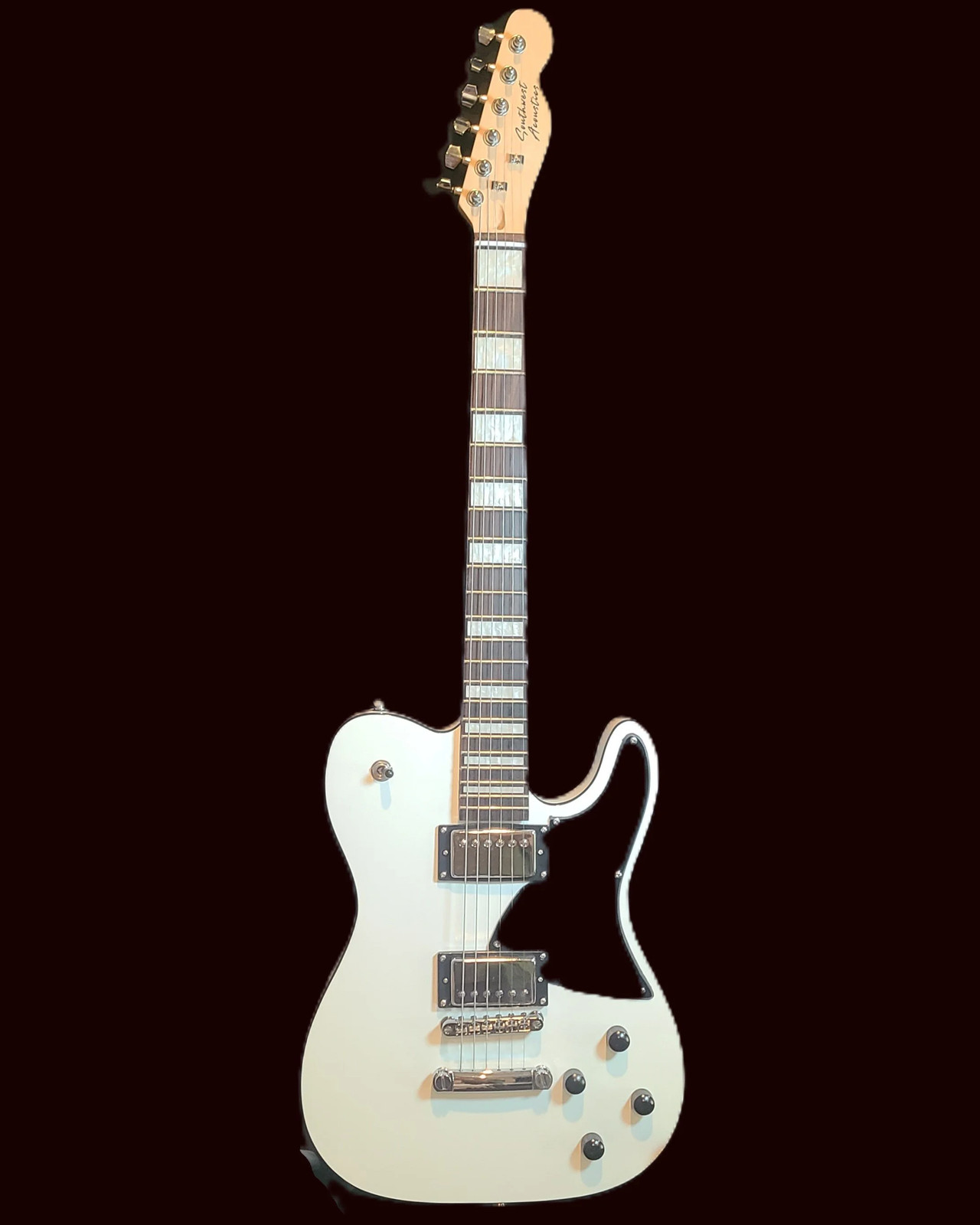 Southwest Acoustics White Telecaster Delxue Chrome Hardware Full Set Up