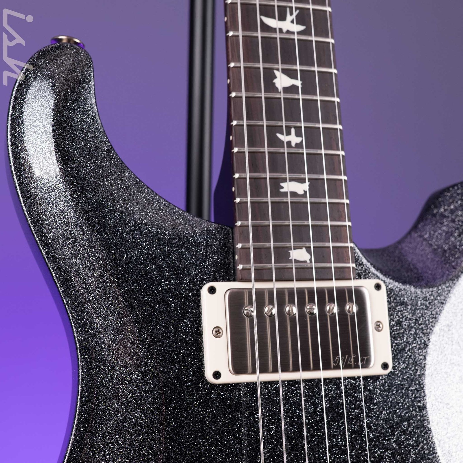 PRS CE 24 Silver Holoflake Sprayer’s Choice w/ Black Satin Neck