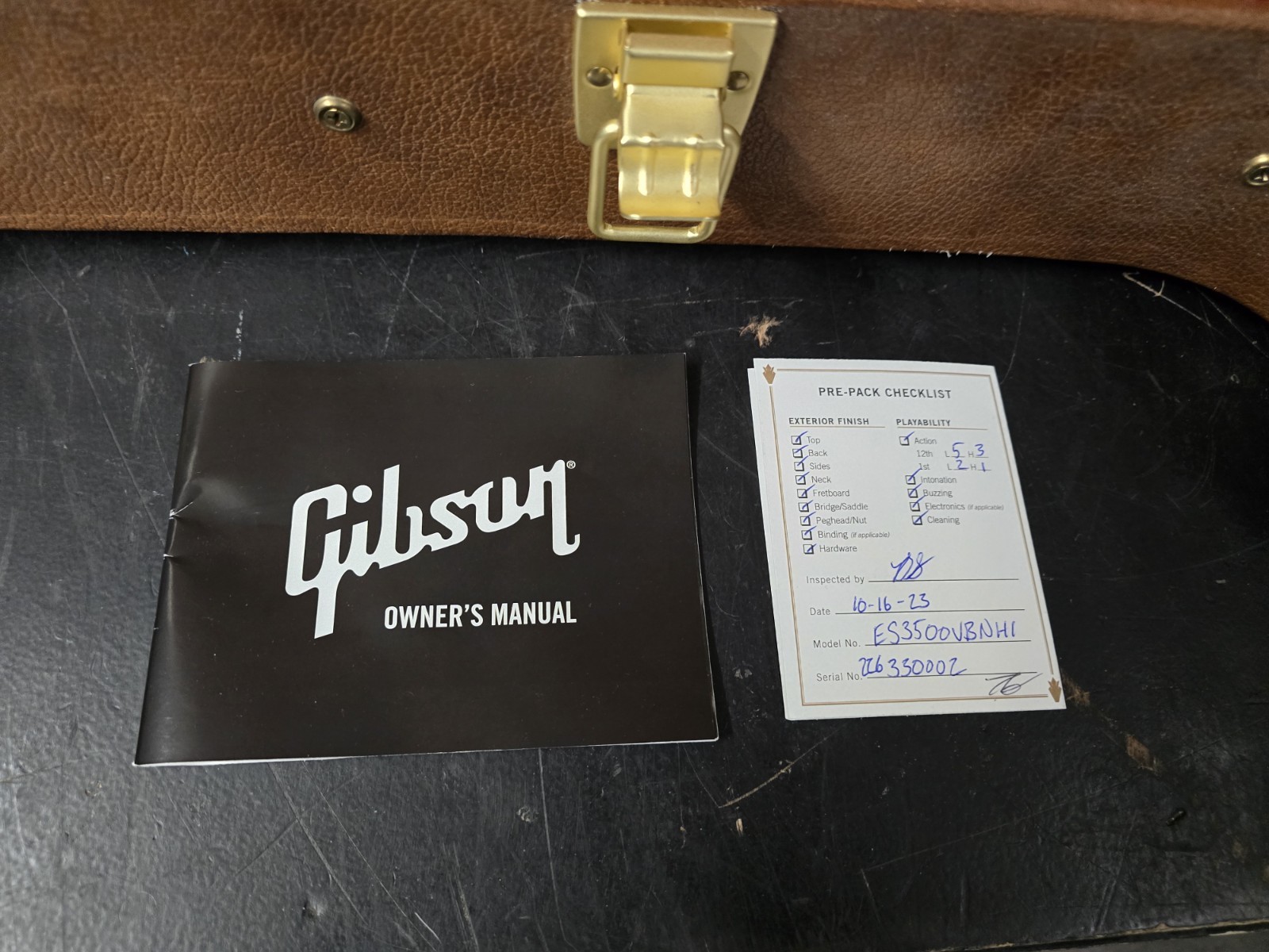 2023 Gibson ES-335 Semi-Hollow Electric Guitar Vintage Sunburst + OHSC. 7.5 Lb