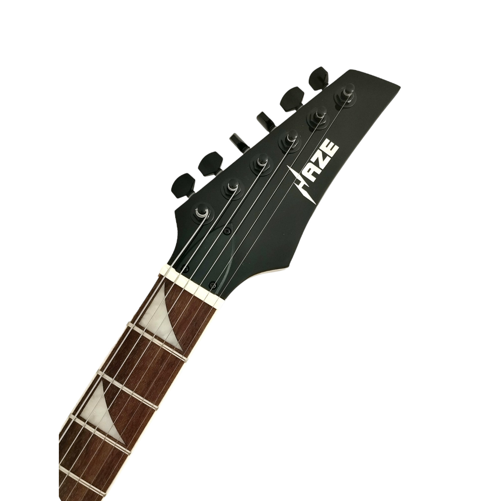 Haze 11HSJS1920DPB electric guitar with flamed maple top, Dark purple