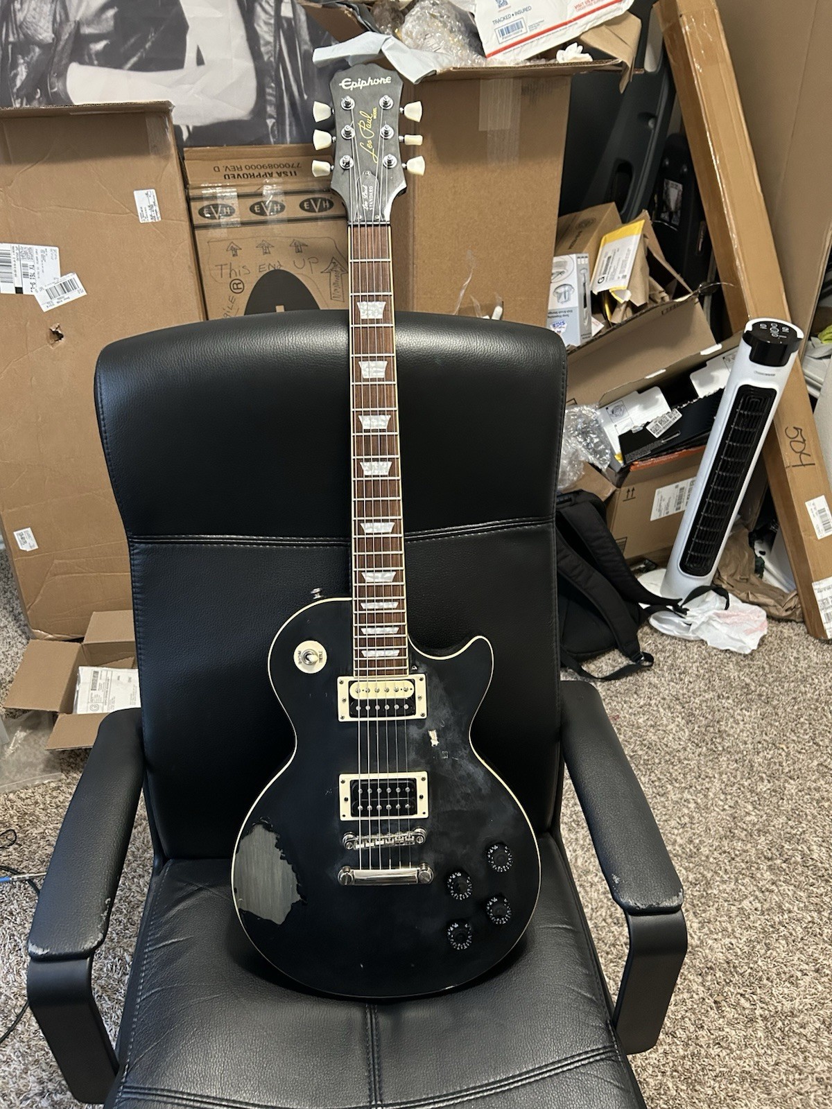 Modded Epiphone Les Paul guitar