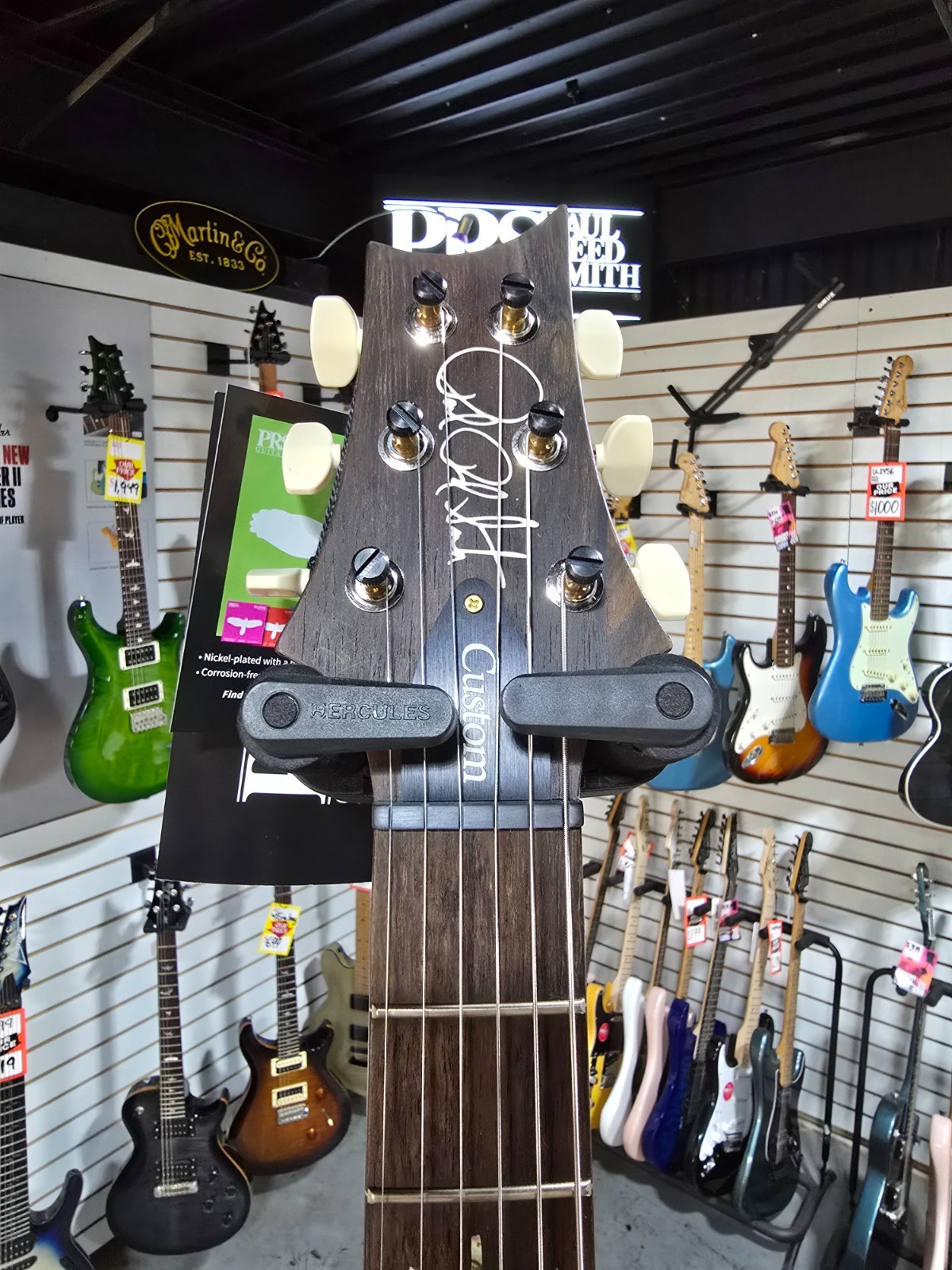 PRS Wood library, 10-Top, Custom 24 Left Handed- Copperhead w/OHSC & PLEK*D #597