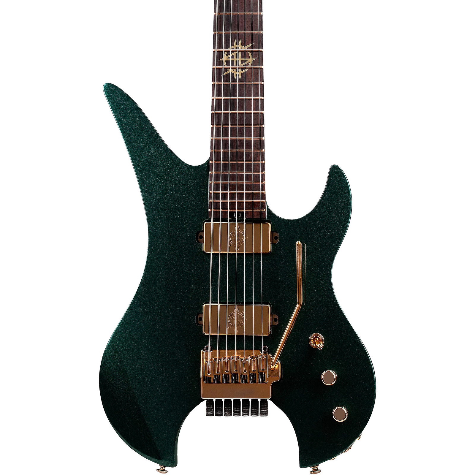 Schecter Synyster Gates Custom-7 TR Headless E/G, Ebony FB, Oak Green Metallic