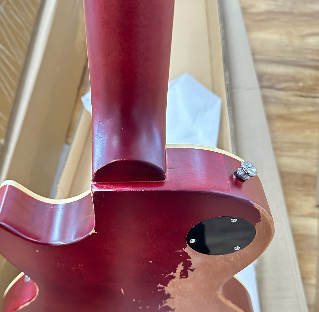 Sunburst LP Style Electric Guitar Rosewood Fingerboard Chrome Part